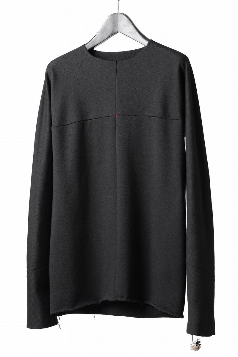 m.a+ written one piece long sleeve tops / T211D/JCKM (BLACK)