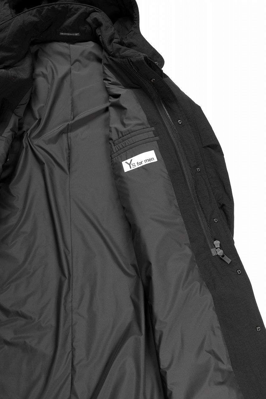 画像をギャラリービューアに読み込む, Y's for men MODS COAT / NYLON TASLAN with THINSULATE (BLACK)