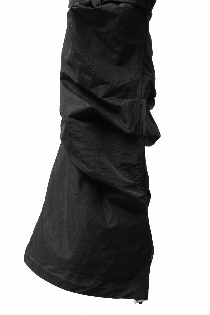 画像をギャラリービューアに読み込む, A.F ARTEFACT TUCK VOLUME BAGGY PANTS / CONY GRUNZE (BLACK)