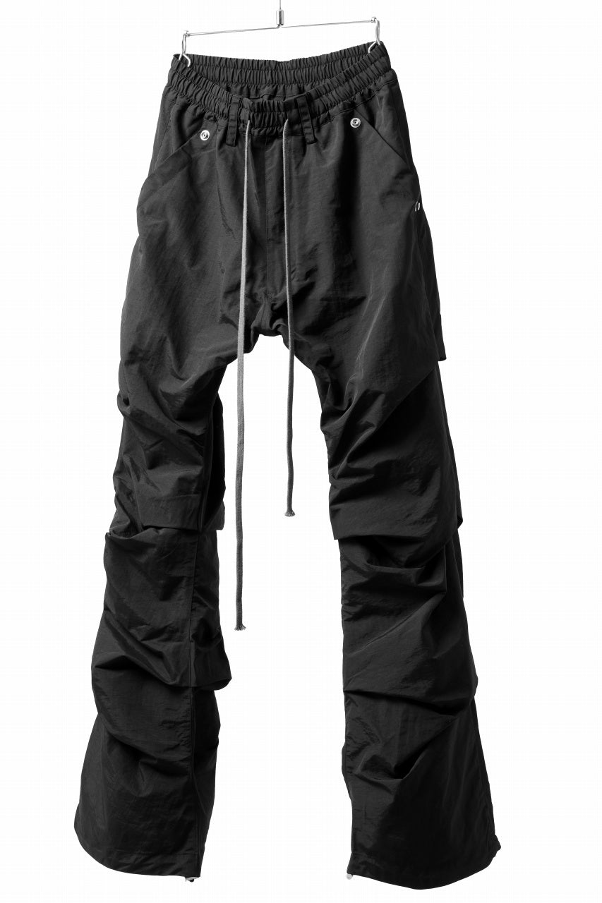 画像をギャラリービューアに読み込む, A.F ARTEFACT TUCK VOLUME BAGGY PANTS / CONY GRUNZE (BLACK)