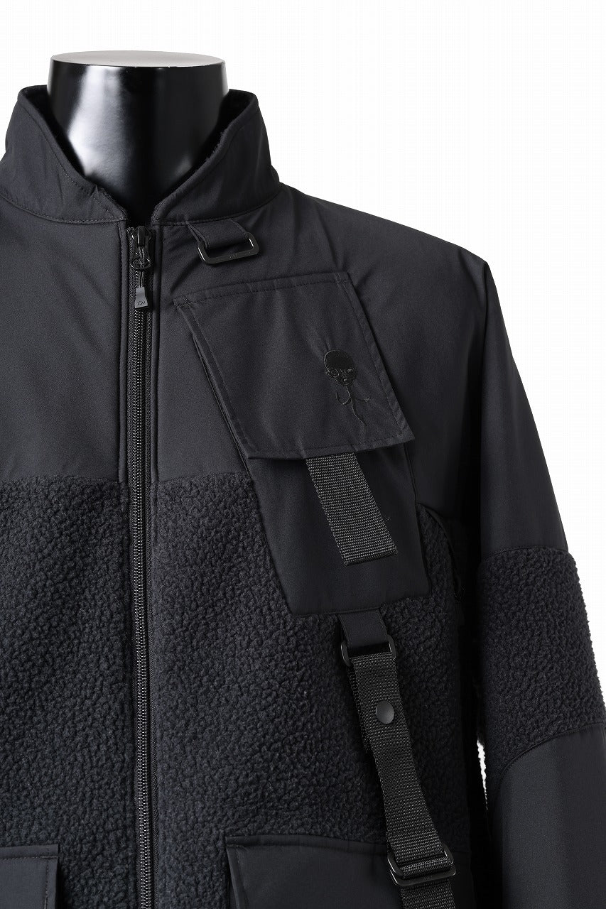 画像をギャラリービューアに読み込む, D-VEC x ALMOSTBLACK POLARTEC COAST GUARD.ZIP BLOUSON / WINDSTOPPER BY GORE-TEX LABS 3L (BLACK)