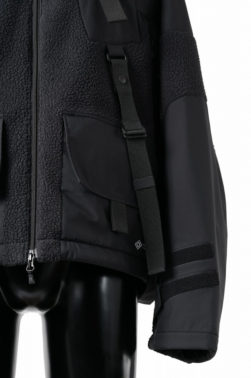 画像をギャラリービューアに読み込む, D-VEC x ALMOSTBLACK POLARTEC COAST GUARD.ZIP BLOUSON / WINDSTOPPER BY GORE-TEX LABS 3L (BLACK)