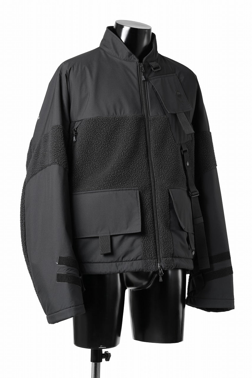 画像をギャラリービューアに読み込む, D-VEC x ALMOSTBLACK POLARTEC COAST GUARD.ZIP BLOUSON / WINDSTOPPER BY GORE-TEX LABS 3L (BLACK)