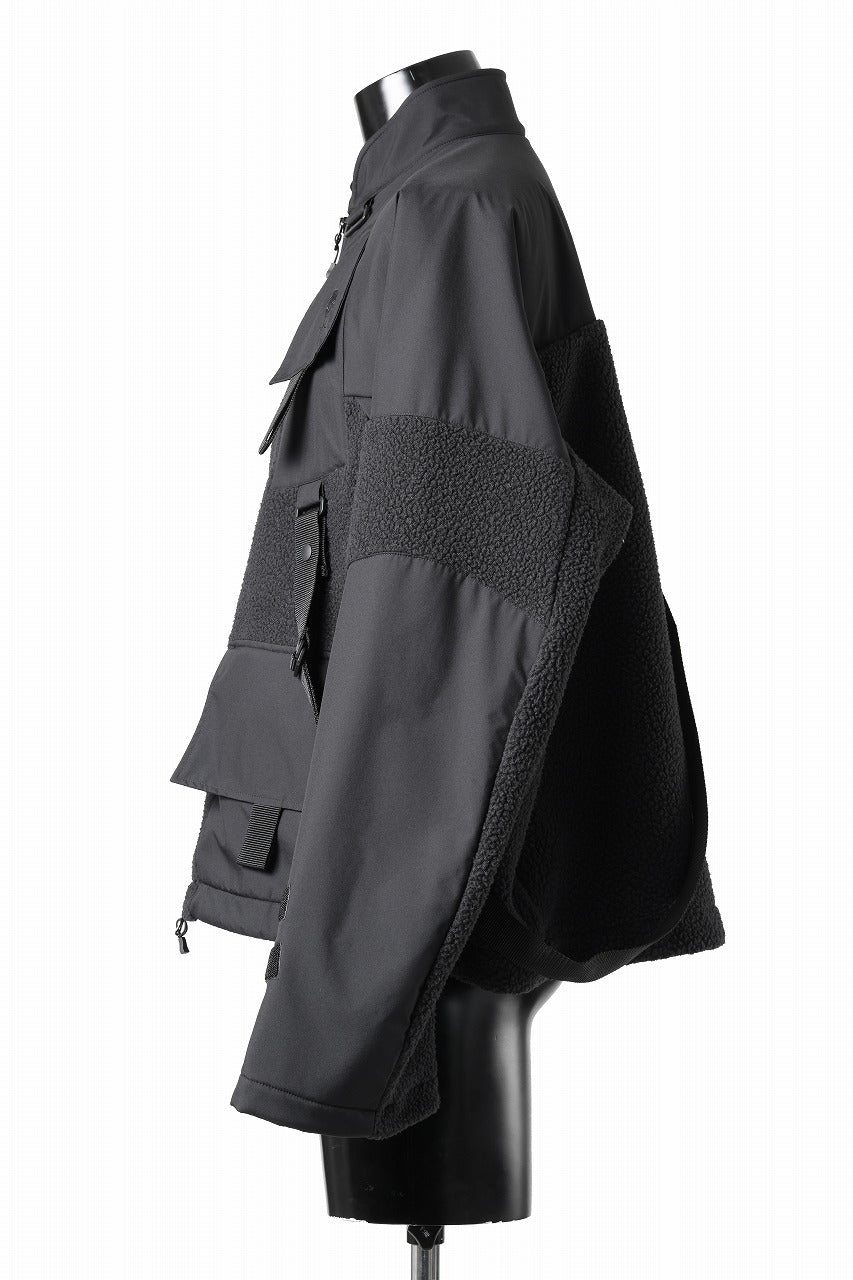 画像をギャラリービューアに読み込む, D-VEC x ALMOSTBLACK POLARTEC COAST GUARD.ZIP BLOUSON / WINDSTOPPER BY GORE-TEX LABS 3L (BLACK)