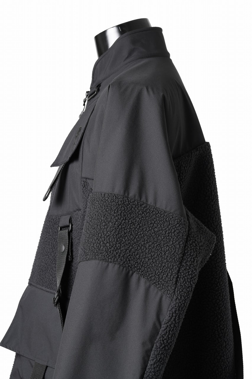 画像をギャラリービューアに読み込む, D-VEC x ALMOSTBLACK POLARTEC COAST GUARD.ZIP BLOUSON / WINDSTOPPER BY GORE-TEX LABS 3L (BLACK)
