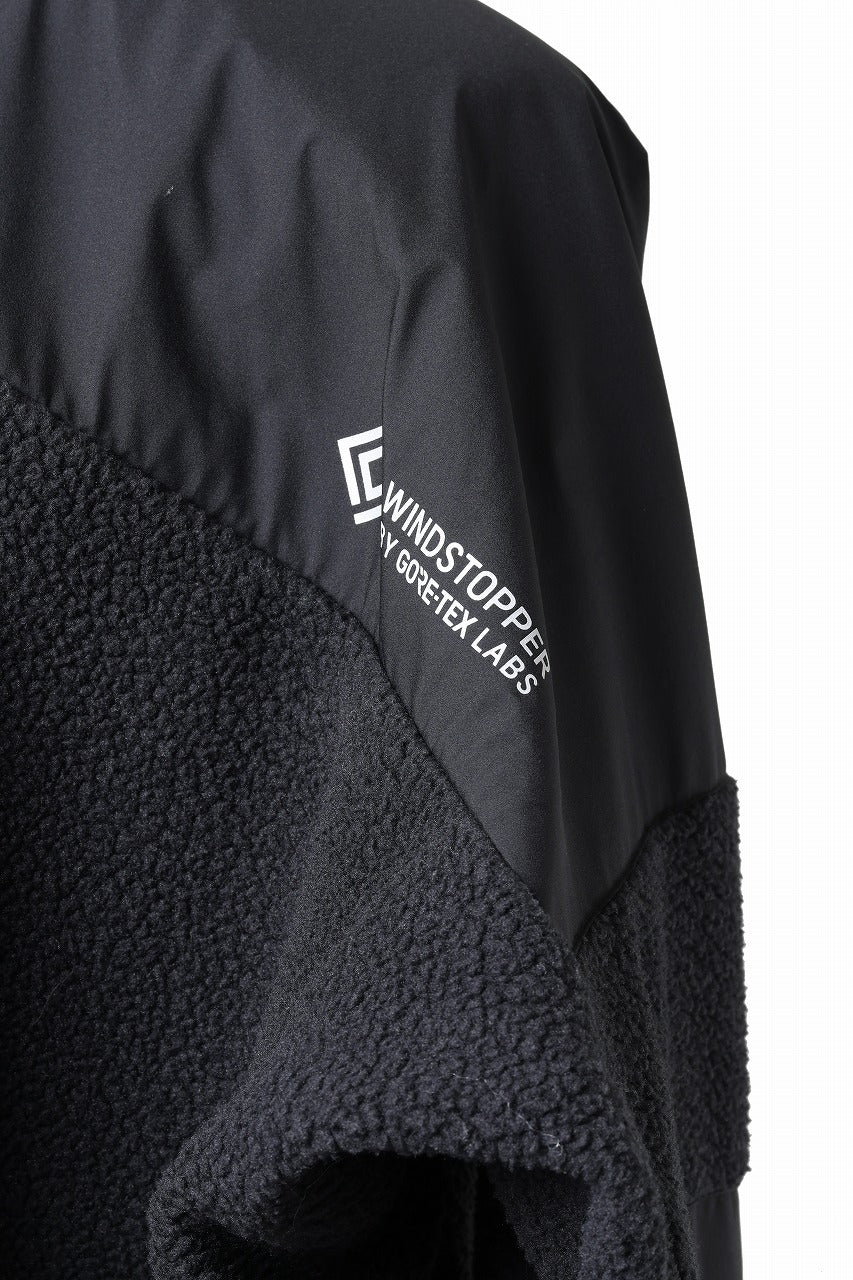 画像をギャラリービューアに読み込む, D-VEC x ALMOSTBLACK POLARTEC COAST GUARD.ZIP BLOUSON / WINDSTOPPER BY GORE-TEX LABS 3L (BLACK)