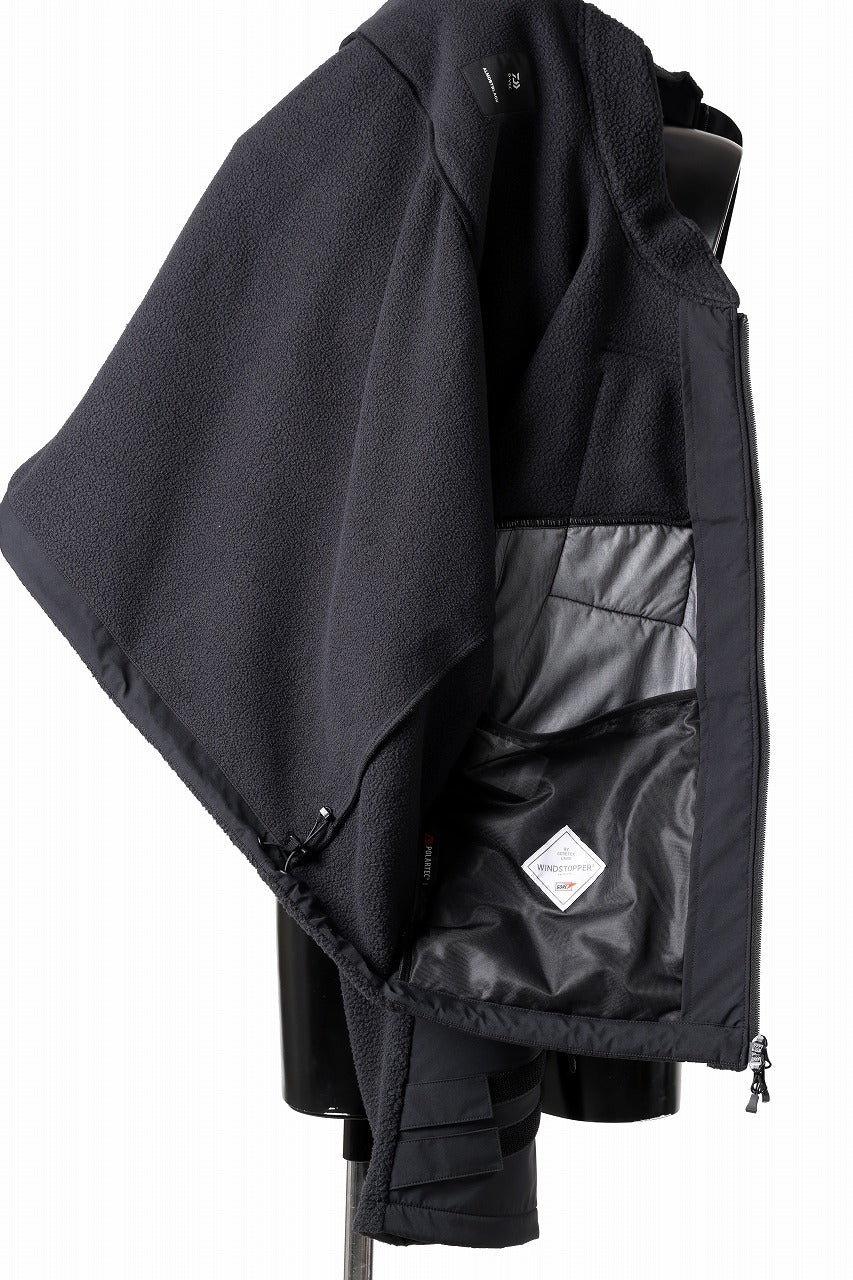 画像をギャラリービューアに読み込む, D-VEC x ALMOSTBLACK POLARTEC COAST GUARD.ZIP BLOUSON / WINDSTOPPER BY GORE-TEX LABS 3L (BLACK)
