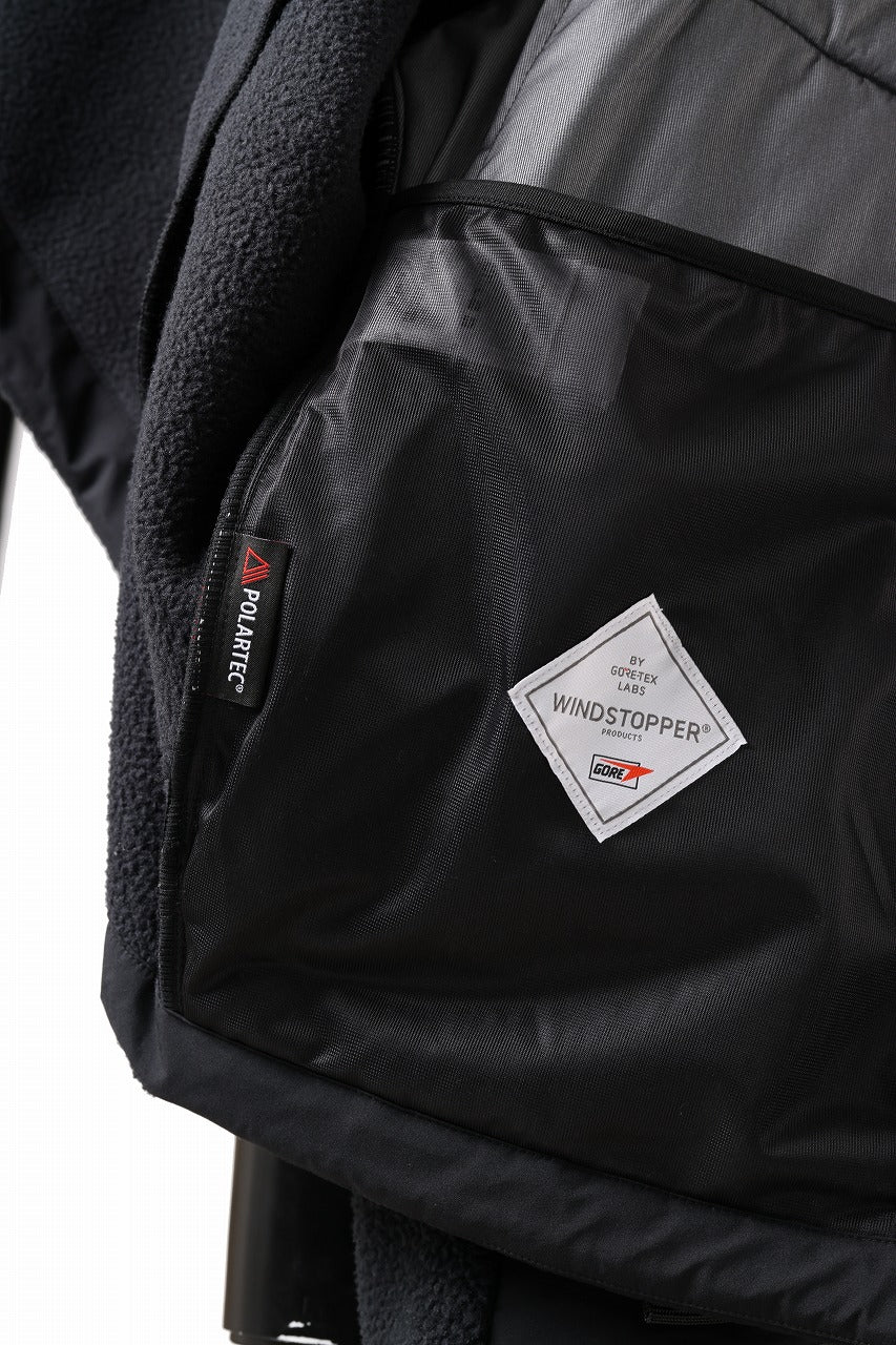 画像をギャラリービューアに読み込む, D-VEC x ALMOSTBLACK POLARTEC COAST GUARD.ZIP BLOUSON / WINDSTOPPER BY GORE-TEX LABS 3L (BLACK)