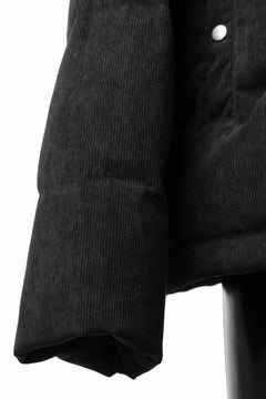 画像をギャラリービューアに読み込む, A.F ARTEFACT HIGH NECK DOWN JACKET / CORDUROY (BLACK)