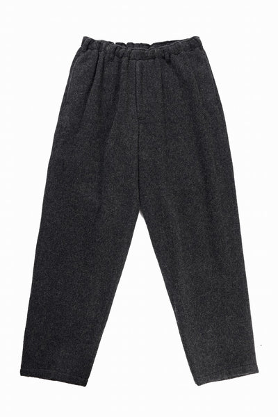 Y's for men x MASSES EASY WAIST PANTS / MA WOOL HERRING BONE(CHARCOAL)