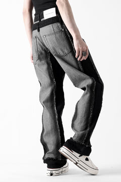 Load image into Gallery viewer, Feng Chen Wang RAW EDGE PATCHWORK TROUSERS (BLACK)