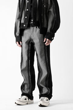 Load image into Gallery viewer, Feng Chen Wang RAW EDGE PATCHWORK TROUSERS (BLACK)