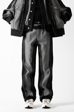 Load image into Gallery viewer, Feng Chen Wang RAW EDGE PATCHWORK TROUSERS (BLACK)