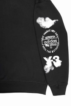 画像をギャラリービューアに読み込む, Y-3 Yohji Yamamoto GRAPHIC CREW SWEAT (BLACK)