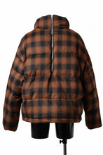 画像をギャラリービューアに読み込む, A.F ARTEFACT HIGH NECK DOWN JACKET / OMBRE CHECK FLANNEL (BLACK x ORANGE)