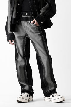 Load image into Gallery viewer, Feng Chen Wang RAW EDGE PATCHWORK TROUSERS (BLACK)