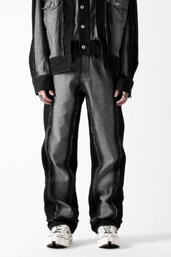 Load image into Gallery viewer, Feng Chen Wang RAW EDGE PATCHWORK TROUSERS (BLACK)