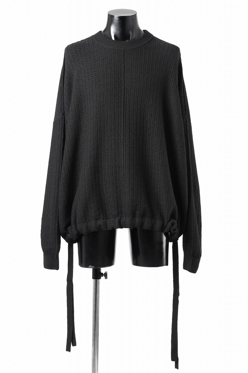 画像をギャラリービューアに読み込む, D-VEC FISHERMANS KNIT CREW (BLACK)