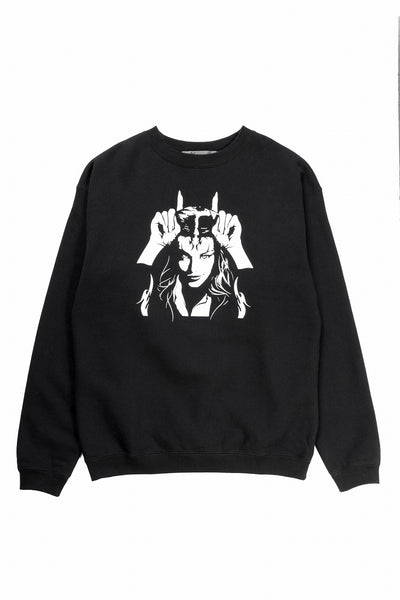 Y's for men x MASSES SWEAT SHIRT / PRINT B (BLACK)