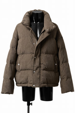 画像をギャラリービューアに読み込む, A.F ARTEFACT HIGH NECK DOWN JACKET / CORDUROY (BROWN)