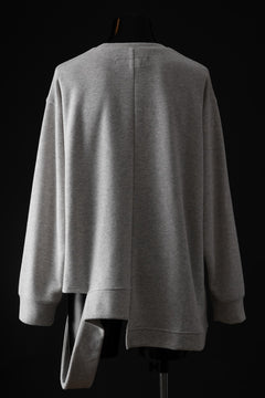 画像をギャラリービューアに読み込む, A.F ARTEFACT ASYMMETRY LOOP HEM TOP / COPE KNIT JERSEY (LIGHT GREY)