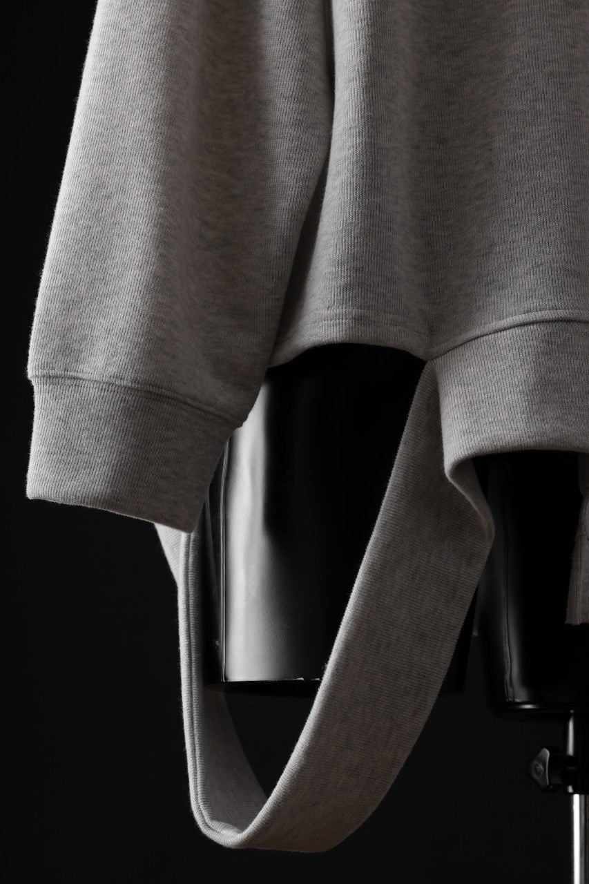 画像をギャラリービューアに読み込む, A.F ARTEFACT ASYMMETRY LOOP HEM TOP / COPE KNIT JERSEY (LIGHT GREY)