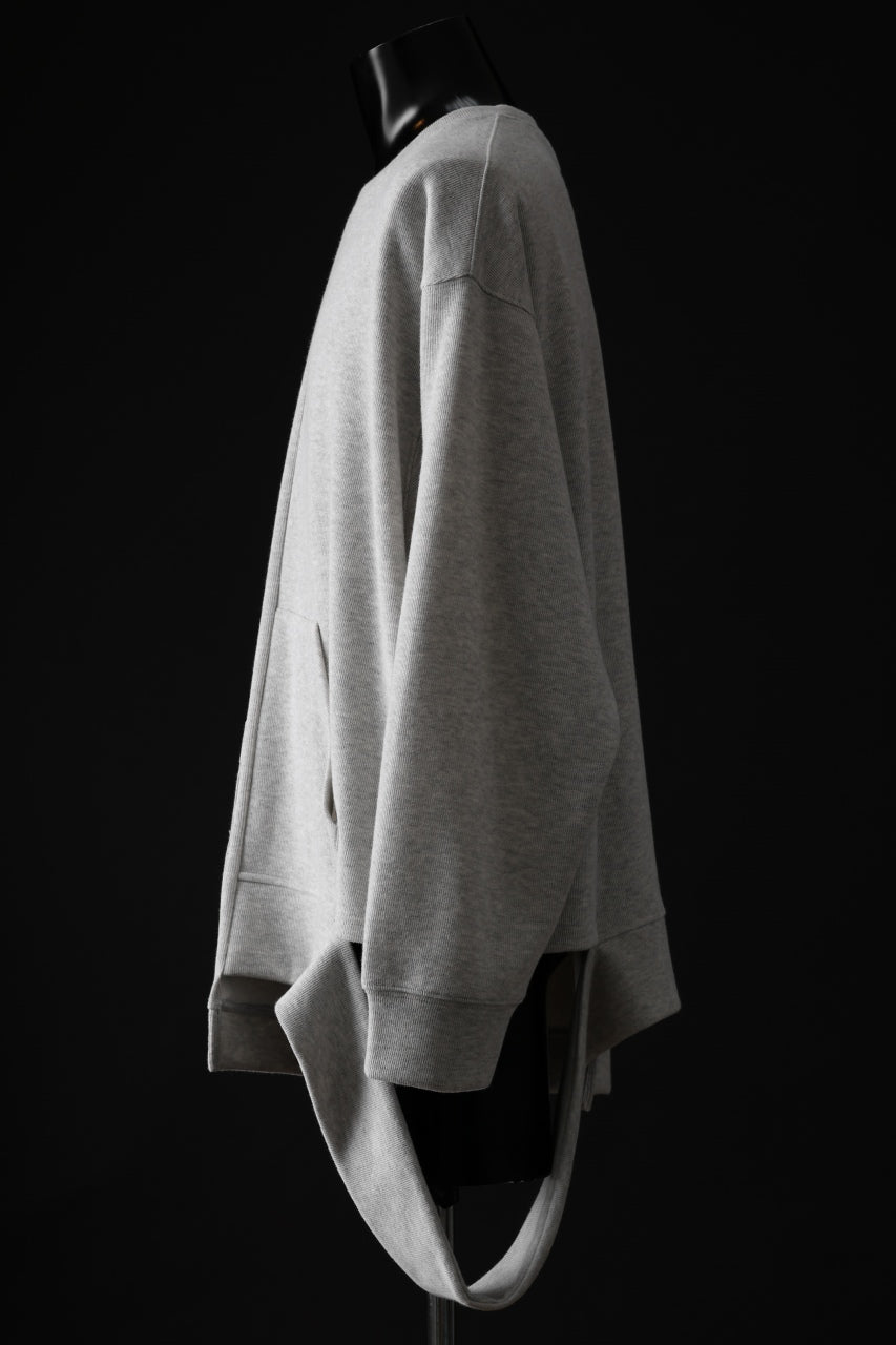 画像をギャラリービューアに読み込む, A.F ARTEFACT ASYMMETRY LOOP HEM TOP / COPE KNIT JERSEY (LIGHT GREY)