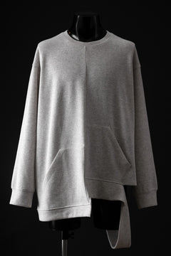 画像をギャラリービューアに読み込む, A.F ARTEFACT ASYMMETRY LOOP HEM TOP / COPE KNIT JERSEY (LIGHT GREY)