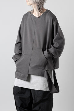 画像をギャラリービューアに読み込む, A.F ARTEFACT BOMBERHEAT® ASYMMETRY LOOP HEM TOPS (DARK GREY)