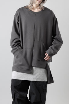 画像をギャラリービューアに読み込む, A.F ARTEFACT BOMBERHEAT® ASYMMETRY LOOP HEM TOPS (DARK GREY)