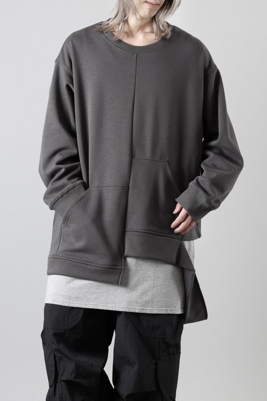画像をギャラリービューアに読み込む, A.F ARTEFACT BOMBERHEAT® ASYMMETRY LOOP HEM TOPS (DARK GREY)