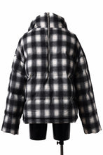 画像をギャラリービューアに読み込む, A.F ARTEFACT HIGH NECK DOWN JACKET / OMBRE CHECK FLANNEL (BLACK x WHITE)