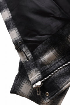 画像をギャラリービューアに読み込む, A.F ARTEFACT HIGH NECK DOWN JACKET / OMBRE CHECK FLANNEL (BLACK x WHITE)