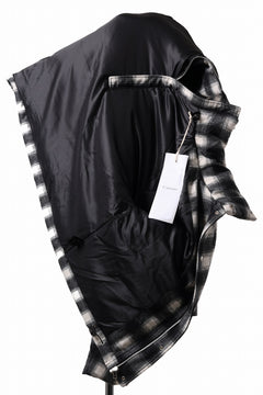 画像をギャラリービューアに読み込む, A.F ARTEFACT HIGH NECK DOWN JACKET / OMBRE CHECK FLANNEL (BLACK x WHITE)