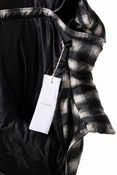 画像をギャラリービューアに読み込む, A.F ARTEFACT HIGH NECK DOWN JACKET / OMBRE CHECK FLANNEL (BLACK x WHITE)