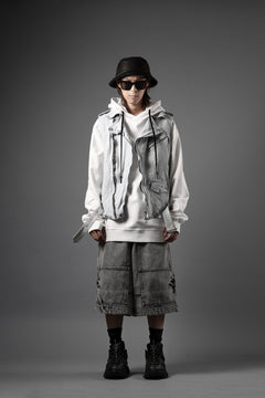 画像をギャラリービューアに読み込む, ISAMU KATAYAMA BACKLASH JP-CALF NATURAL DYED GARMENT-WASH DOUBLE RIDERS VEST (WHITE)