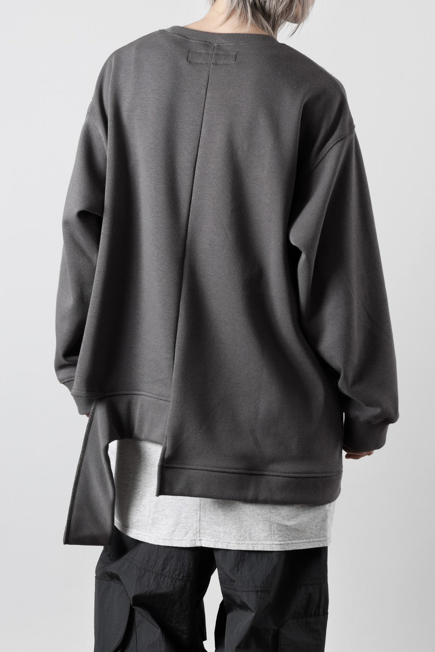 画像をギャラリービューアに読み込む, A.F ARTEFACT BOMBERHEAT® ASYMMETRY LOOP HEM TOPS (DARK GREY)