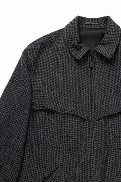 画像をギャラリービューアに読み込む, Y's for men BLOUSON with HAND STITCH / HOUNDSTOOTH WOOL (BLACK)
