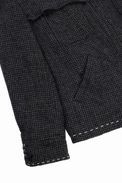画像をギャラリービューアに読み込む, Y's for men BLOUSON with HAND STITCH / HOUNDSTOOTH WOOL (BLACK)