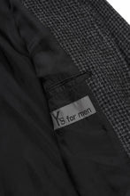 画像をギャラリービューアに読み込む, Y's for men BLOUSON with HAND STITCH / HOUNDSTOOTH WOOL (BLACK)