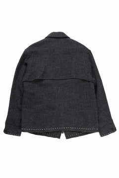 画像をギャラリービューアに読み込む, Y's for men BLOUSON with HAND STITCH / HOUNDSTOOTH WOOL (BLACK)