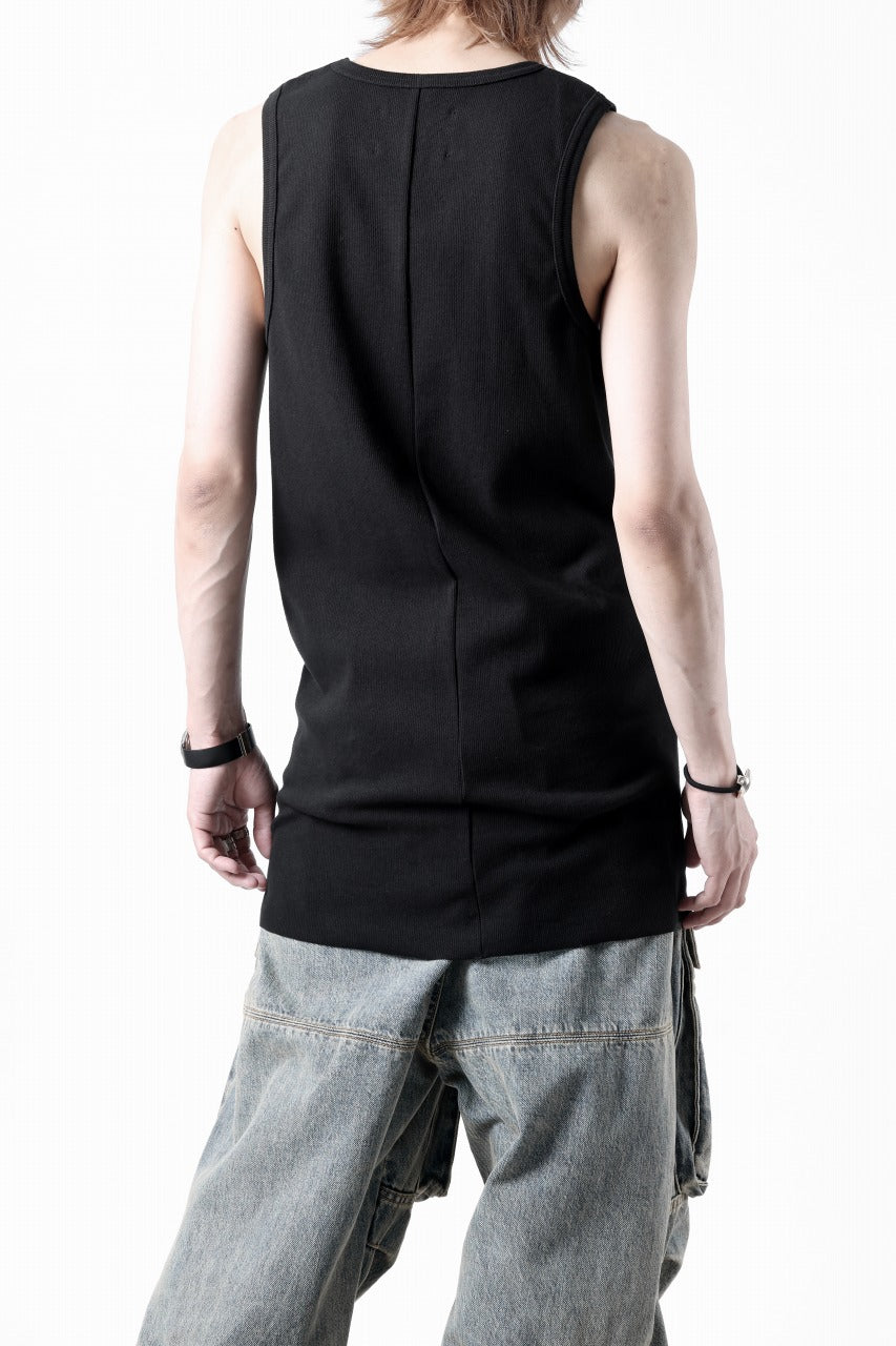 画像をギャラリービューアに読み込む, N/07 MINIMAL TANK TOP / SUPER STRETCH BARE TELECO (BLACK)