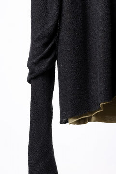 Load image into Gallery viewer, m.a+ double one piece long sleeve knit & t-shirt / T211DM/VLOH/JCL1 (BLACK/WOOD BROWN)
