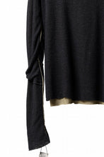Load image into Gallery viewer, m.a+ double one piece long sleeve knit & t-shirt / T211DM/VLOH/JCL1 (BLACK/WOOD BROWN)