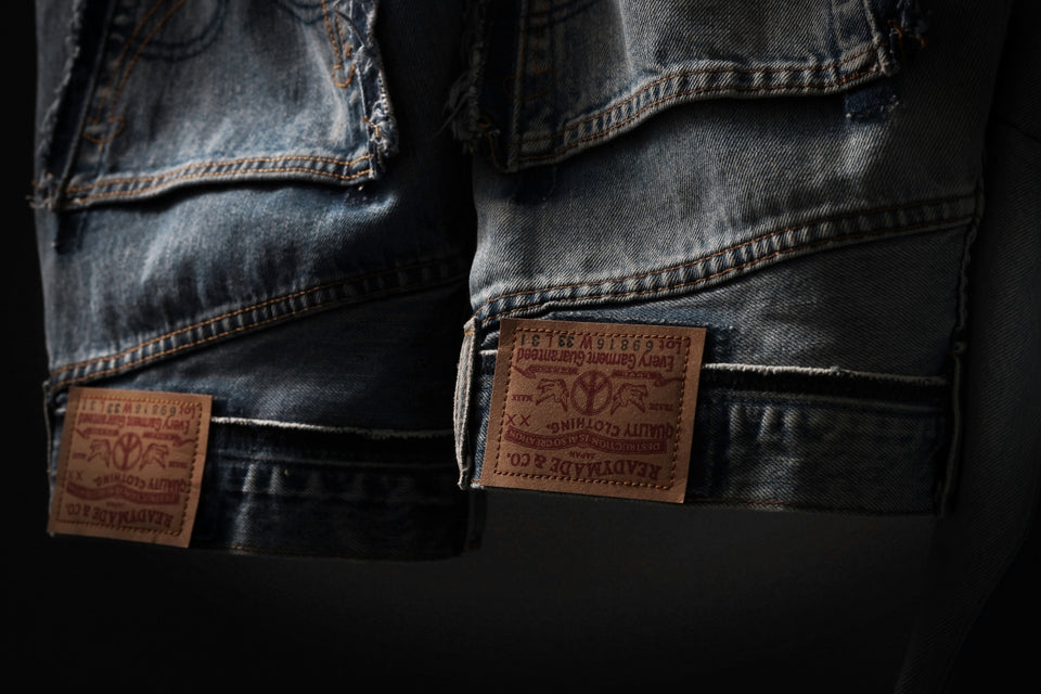 画像をギャラリービューアに読み込む, READYMADE DENIM PANTS - FLARE / (BLUE #D)