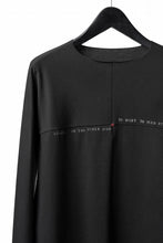 画像をギャラリービューアに読み込む, m.a+ written one piece long sleeve t-shirt / T211D/W/JM11 (BLACK)