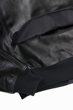 画像をギャラリービューアに読み込む, Y-3 Yohji Yamamoto LEATHER BOMBER JACKET (BLACK)