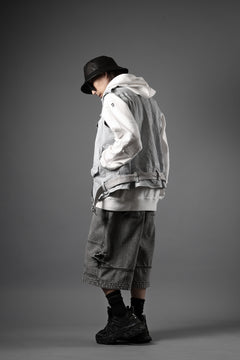 画像をギャラリービューアに読み込む, ISAMU KATAYAMA BACKLASH JP-CALF NATURAL DYED GARMENT-WASH DOUBLE RIDERS VEST (WHITE)