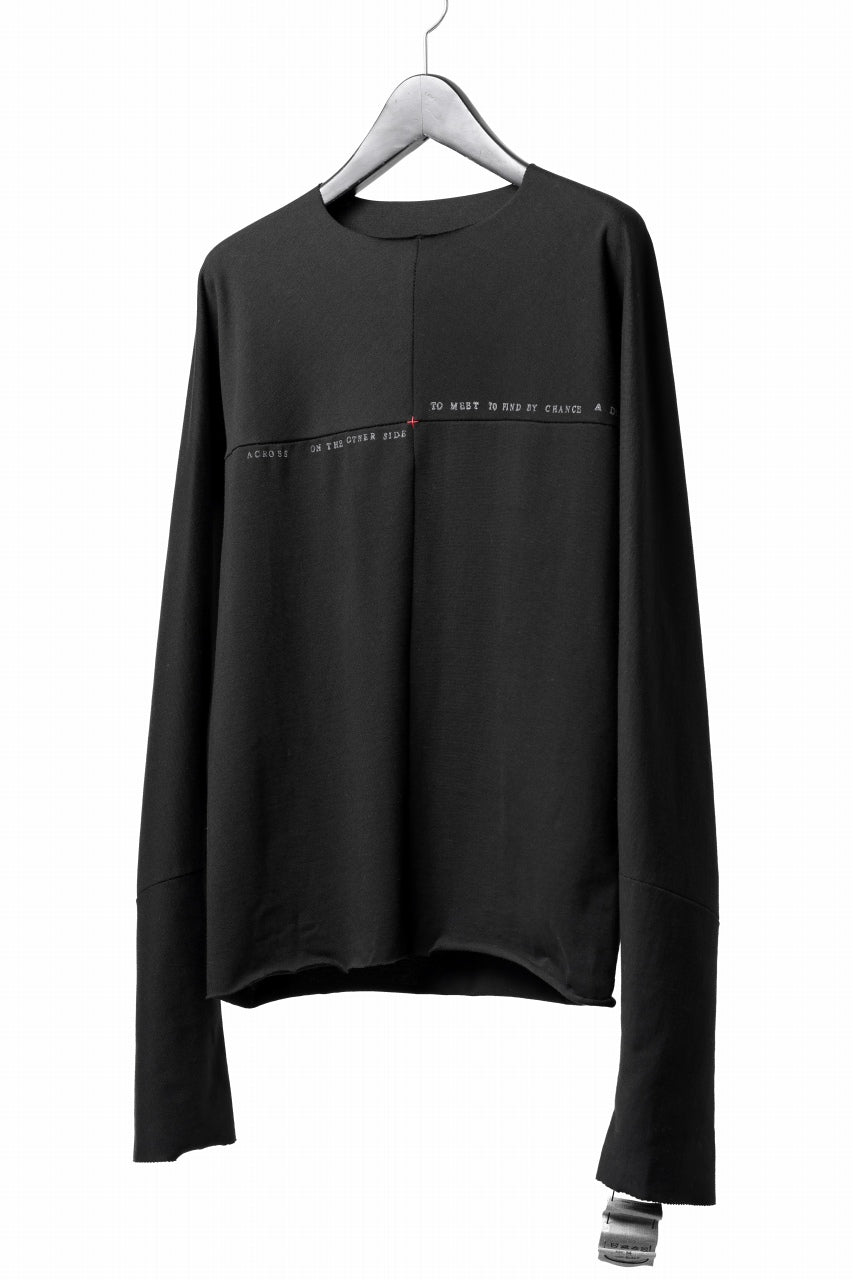 画像をギャラリービューアに読み込む, m.a+ written one piece long sleeve t-shirt / T211D/W/JM11 (BLACK)