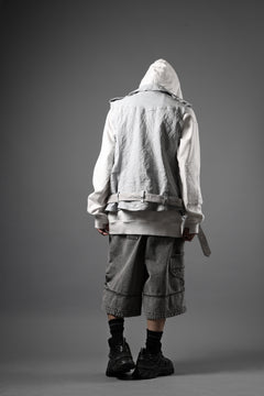 画像をギャラリービューアに読み込む, ISAMU KATAYAMA BACKLASH JP-CALF NATURAL DYED GARMENT-WASH DOUBLE RIDERS VEST (WHITE)